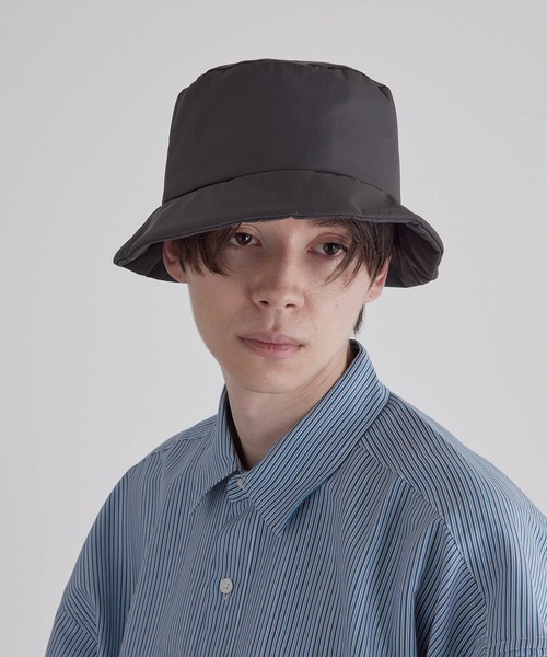 JUNRED(ジュンレッド)の「中わたバケットハット(ハット・メンズ・ブラック/チャコールグレー・FREE)」の3枚目の写真