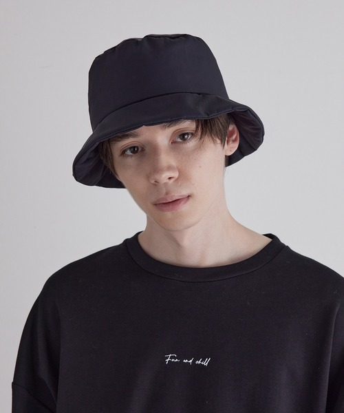JUNRED(ジュンレッド)の「中わたバケットハット(ハット・メンズ・ブラック/チャコールグレー・FREE)」の10枚目の写真