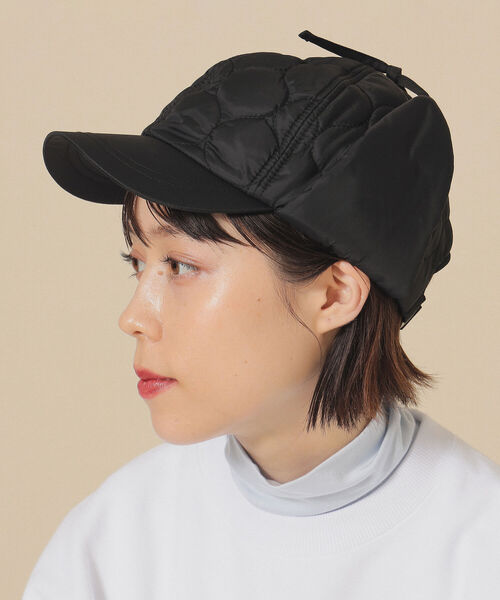 Ray BEAMS(レイビームス)の「Ray BEAMS / キルティング フライト キャップ(キャップ・レディース・ホワイト/ブラック/ベージュ・ONE SIZE)」の2枚目の写真