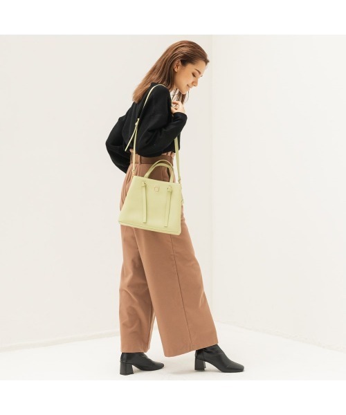 MURUA(ムルーア)の「MURUA (ムルーア) 2WAYハンドバッグ MR-B1014 SQUARE METAL2(ハンドバッグ・レディース・ブラック/ベージュ/ライム・FREE)」の11枚目の写真