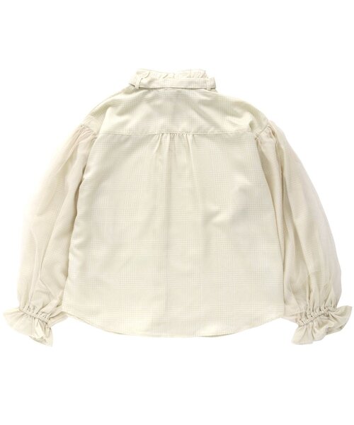 algy（アルジー）の「シアー使いブラウス（シャツ/ブラウス・キッズ・ベージュ/ブラック/オフホワイト・X-SMALL/XX-SMALL/MEDIUM/SMALL）」の14枚目の写真