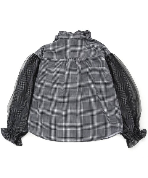 algy（アルジー）の「シアー使いブラウス（シャツ/ブラウス・キッズ・ベージュ/ブラック/オフホワイト・X-SMALL/XX-SMALL/MEDIUM/SMALL）」の15枚目の写真