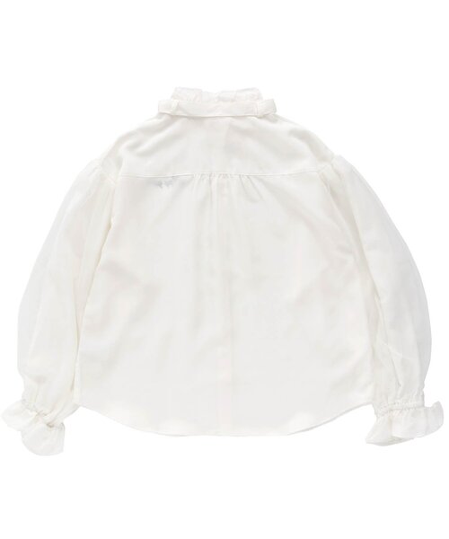 algy（アルジー）の「シアー使いブラウス（シャツ/ブラウス・キッズ・ベージュ/ブラック/オフホワイト・X-SMALL/XX-SMALL/MEDIUM/SMALL）」の16枚目の写真