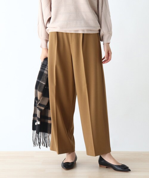 DRESKIP（ドレスキップ）の「◆フルストレッチイージーケアワイドパンツ（その他パンツ・レディース・ブラック系1/キャメル/ダークブラウン系1/ブラック・03/02/04）」の4枚目の写真