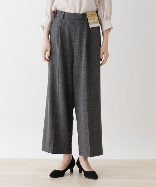 DRESKIP（ドレスキップ）の「◆フルストレッチイージーケアワイドパンツ（その他パンツ・レディース・ブラック系1/キャメル/ダークブラウン系1/ブラック・03/02/04）」の5枚目の写真