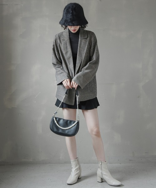 SPINNS（スピンズ）の「アンゴラバケットハット（ハット・レディース・ブラック/ホワイト・ONESIZE）」の12枚目の写真