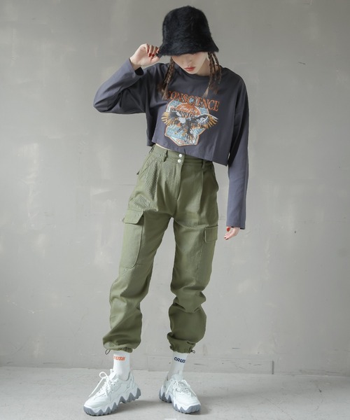 SPINNS（スピンズ）の「アンゴラバケットハット（ハット・レディース・ブラック/ホワイト・ONESIZE）」の9枚目の写真