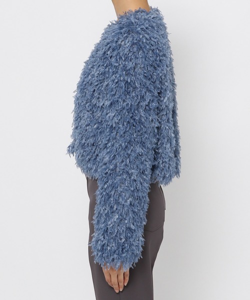 PAGEBOY（ページボーイ）の「【CORE】フェイクフェザーカーデ（カーディガン/ボレロ・レディース・ブラック/ブルー系その他4・FREE）」の9枚目の写真