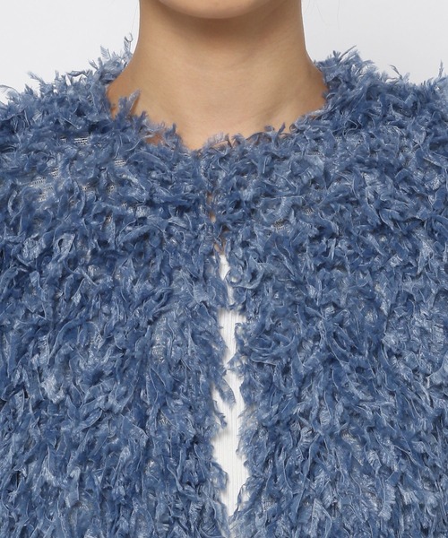 PAGEBOY（ページボーイ）の「【CORE】フェイクフェザーカーデ（カーディガン/ボレロ・レディース・ブラック/ブルー系その他4・FREE）」の21枚目の写真