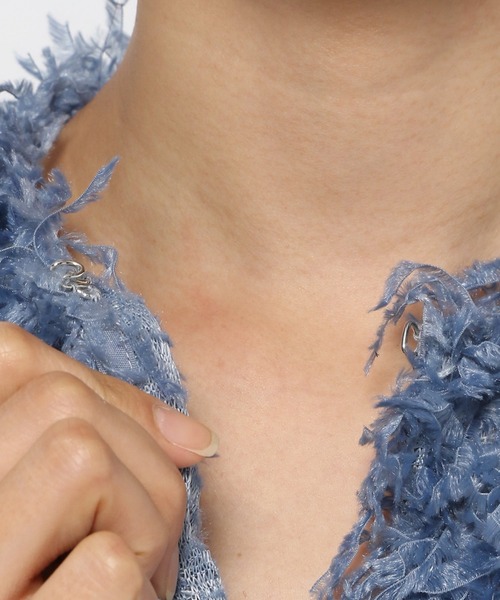 PAGEBOY（ページボーイ）の「【CORE】フェイクフェザーカーデ（カーディガン/ボレロ・レディース・ブラック/ブルー系その他4・FREE）」の14枚目の写真