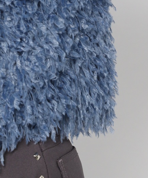 PAGEBOY（ページボーイ）の「【CORE】フェイクフェザーカーデ（カーディガン/ボレロ・レディース・ブラック/ブルー系その他4・FREE）」の10枚目の写真