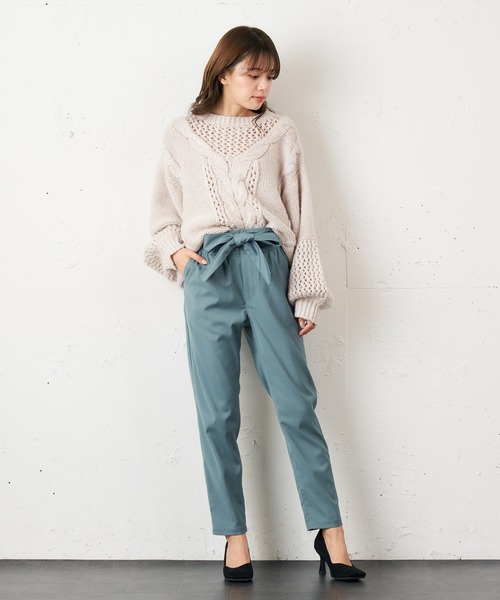 【セール】ハイウエストテーパードパンツ（その他パンツ）｜MIIA（ミーア）