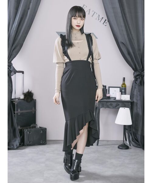 EATME（イートミー）の「ジュリエットスリーブリブTOP（Tシャツ/カットソー・レディース・ブラック/グレー/ライトブラウン・FREE）」の11枚目の写真