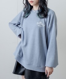 ワンポイント刺繍ニットソープルオーバー