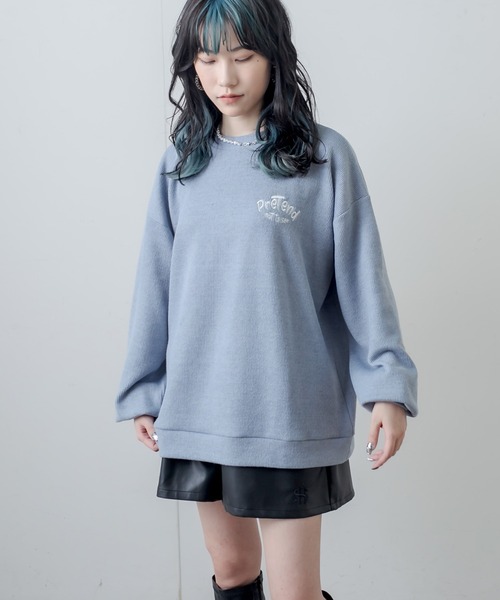 RASVOA（ラスボア）の「ワンポイント刺繍ニットソープルオーバー（ニット/セーター・レディース・ブラック/サックスブルー/グリーン・FREE）」の14枚目の写真