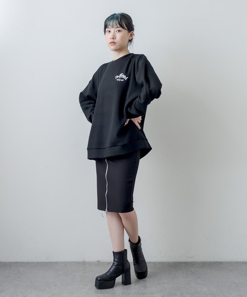 RASVOA（ラスボア）の「ワンポイント刺繍ニットソープルオーバー（ニット/セーター・レディース・ブラック/サックスブルー/グリーン・FREE）」の7枚目の写真