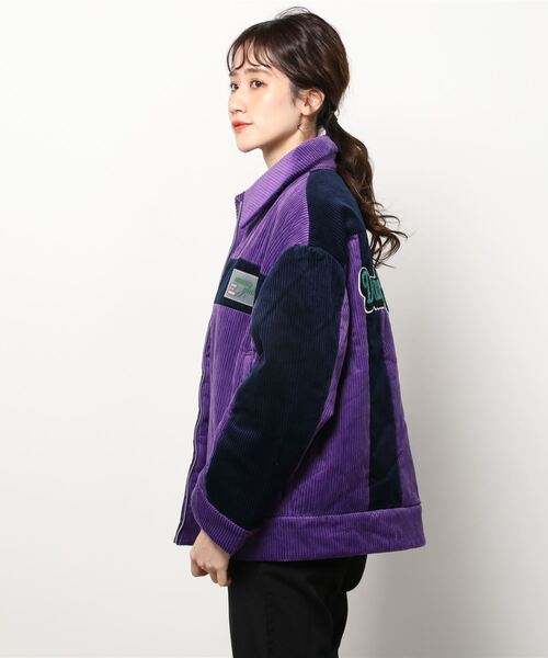atmos pink（アトモスピンク）の「atmos pink 配色 コーデュロイ サガラワッペン ジャケット / アトモスピンク ハイショク コーデュロイ サガラワッペン ジャケット（その他アウター・レディース・ブラック/パープル/ブラウン・M/L）」の4枚目の写真