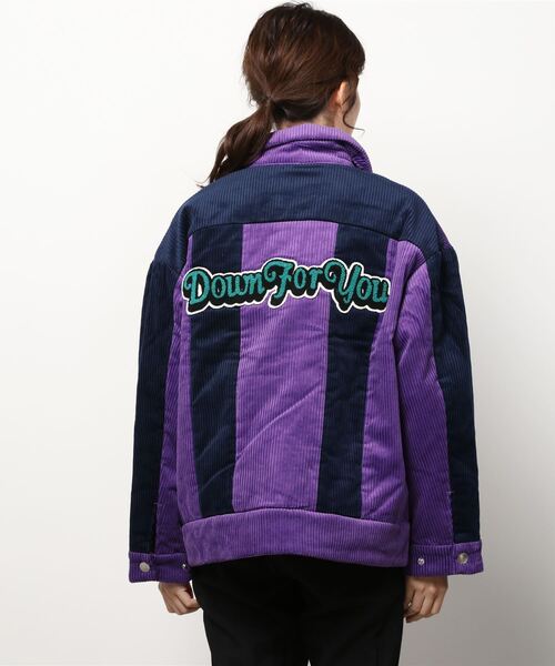 atmos pink（アトモスピンク）の「atmos pink 配色 コーデュロイ サガラワッペン ジャケット / アトモスピンク ハイショク コーデュロイ サガラワッペン ジャケット（その他アウター・レディース・ブラック/パープル/ブラウン・M/L）」の5枚目の写真