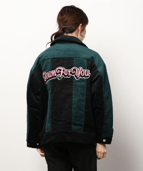 atmos pink（アトモスピンク）の「atmos pink 配色 コーデュロイ サガラワッペン ジャケット / アトモスピンク ハイショク コーデュロイ サガラワッペン ジャケット（その他アウター・レディース・ブラック/パープル/ブラウン・M/L）」の8枚目の写真