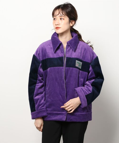 atmos pink（アトモスピンク）の「atmos pink 配色 コーデュロイ サガラワッペン ジャケット / アトモスピンク ハイショク コーデュロイ サガラワッペン ジャケット（その他アウター・レディース・ブラック/パープル/ブラウン・M/L）」の9枚目の写真