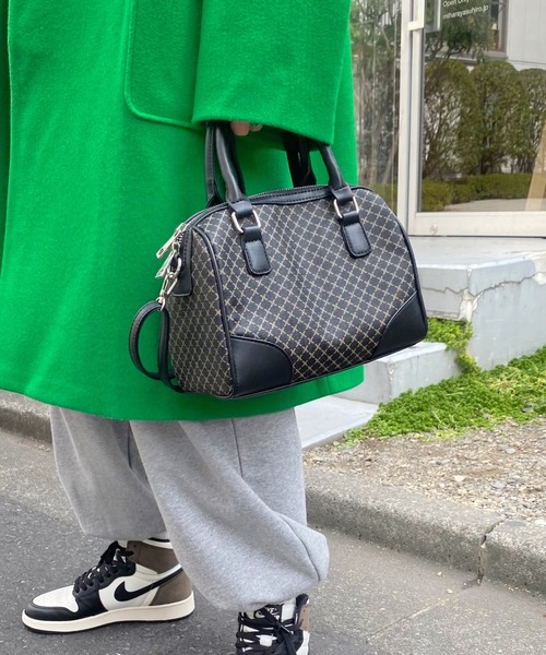 WHO'S WHO gallery（フーズフーギャラリー）の「ミニボストン（ボストンバッグ・レディース・ブラック/ブラウン/グリーン/サックスブルー/レモンイエロー・FREE）」の22枚目の写真