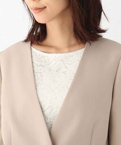 OPAQUE.CLIP(オペークドットクリップ)の「◆DELEGANTノーカラージャケット【WEB限定サイズ】(スーツジャケット・レディース・ブラック/ベージュ/ネイビー・40/38/42/36/34)」の7枚目の写真