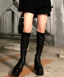 WEGO | WEGO/ストーム付キヒールロングブーツ(ブーツ)
