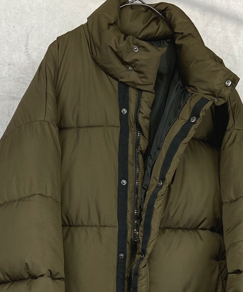 Beno（ビーノ）の「オーバーサイズ スタンドネック パデットジャケット（ダウンジャケット/コート・メンズ・チャコールグレー/ブラック/ベージュ/ネイビー/ブラウン/オリーブ・S/M/L/XL）」の15枚目の写真