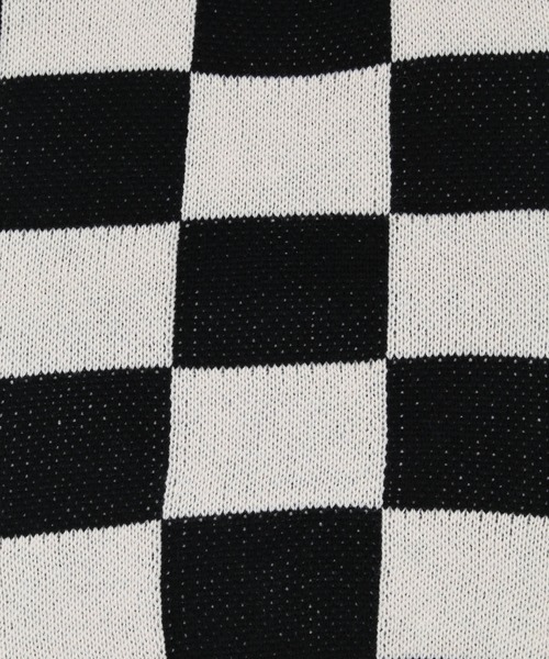 WC（ダブル シー）の「フラッグチェックニット（ニット/セーター・レディース・ブラック/ベージュ・FREE）」の10枚目の写真