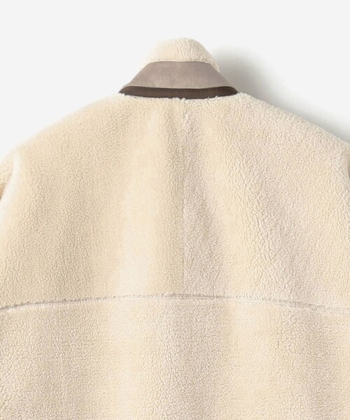 LE GLAZIK（ルグラジック）の「LE GLAZIK | 〈別注〉ボアスタンドカラージャケット WOMEN（その他アウター・レディース・ベージュ系その他・36）」の2枚目の写真