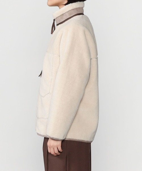 LE GLAZIK（ルグラジック）の「LE GLAZIK | 〈別注〉ボアスタンドカラージャケット WOMEN（その他アウター・レディース・ベージュ系その他・36）」の10枚目の写真