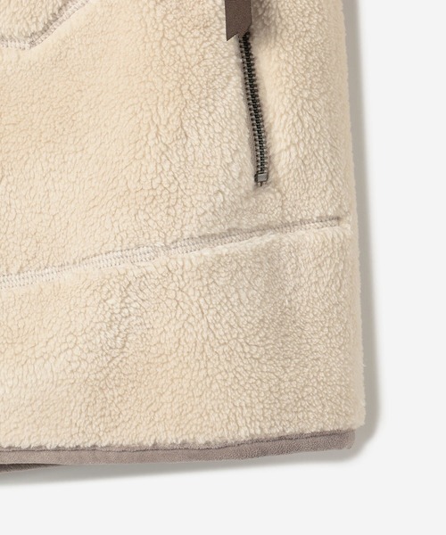 LE GLAZIK（ルグラジック）の「LE GLAZIK | 〈別注〉ボアスタンドカラージャケット WOMEN（その他アウター・レディース・ベージュ系その他・36）」の18枚目の写真