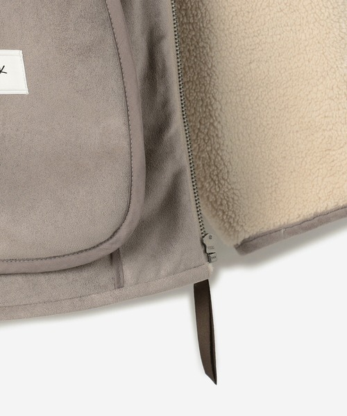 LE GLAZIK（ルグラジック）の「LE GLAZIK | 〈別注〉ボアスタンドカラージャケット WOMEN（その他アウター・レディース・ベージュ系その他・36）」の20枚目の写真