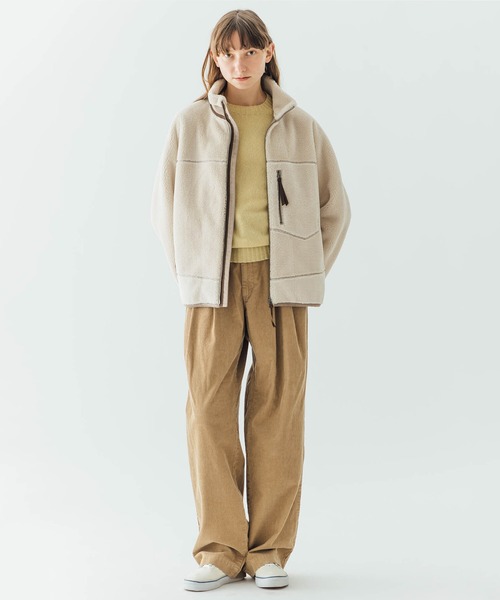 LE GLAZIK（ルグラジック）の「LE GLAZIK | 〈別注〉ボアスタンドカラージャケット WOMEN（その他アウター・レディース・ベージュ系その他・36）」の6枚目の写真