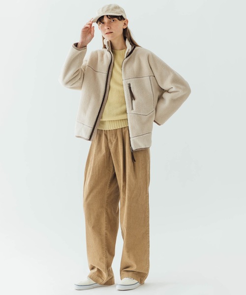 LE GLAZIK（ルグラジック）の「LE GLAZIK | 〈別注〉ボアスタンドカラージャケット WOMEN（その他アウター・レディース・ベージュ系その他・36）」の7枚目の写真