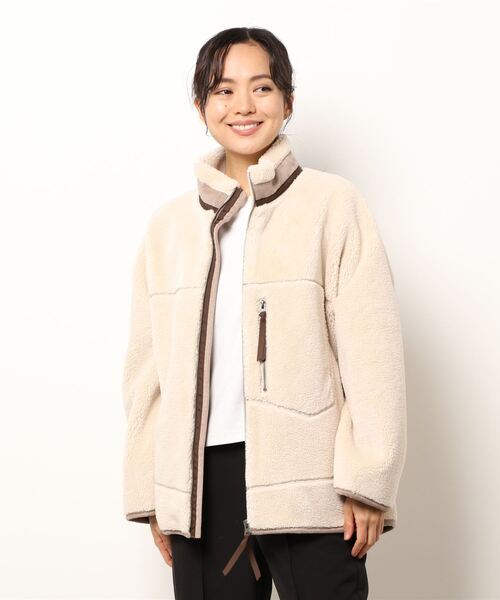 LE GLAZIK（ルグラジック）の「LE GLAZIK | 〈別注〉ボアスタンドカラージャケット WOMEN（その他アウター・レディース・ベージュ系その他・36）」の22枚目の写真