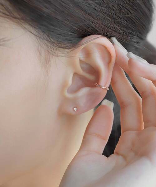 ANEMONE（アネモネ）の「パール×ビジューピアス[3ペアセット]（ピアス（両耳用）・レディース・ゴールド/ピンクゴールド・FREE）」の5枚目の写真