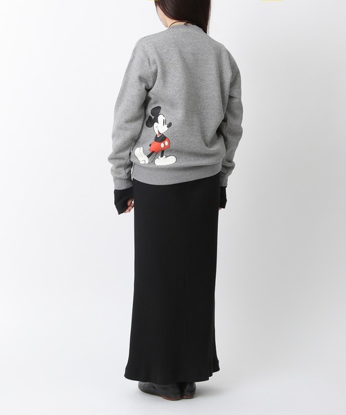 ADAM ET ROPE'(アダムエロペ)の「【F for ADAM ET ROPE'】別注 MICKEY/SWEAT(スウェット・レディース・グレー/ネイビー・L/S)」の7枚目の写真
