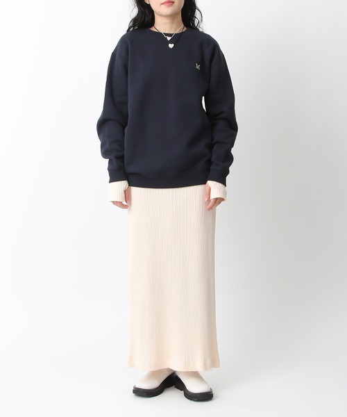 ADAM ET ROPE'(アダムエロペ)の「【F for ADAM ET ROPE'】別注 MICKEY/SWEAT(スウェット・レディース・グレー/ネイビー・L/S)」の3枚目の写真