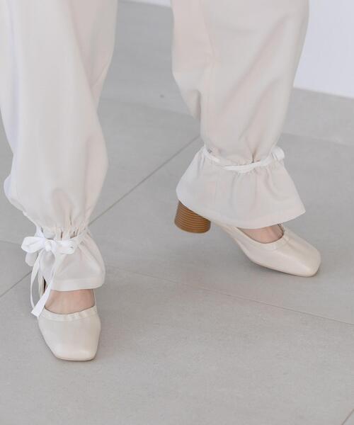 CITEN（シテン）の「＜CITEN（シテン）＞シャーリング スクエアトゥ パンプス（パンプス・レディース・ブラック/オフホワイト・L/M/S）」の2枚目の写真