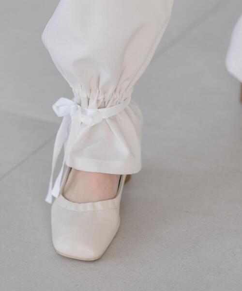 CITEN（シテン）の「＜CITEN（シテン）＞シャーリング スクエアトゥ パンプス（パンプス・レディース・ブラック/オフホワイト・L/M/S）」の9枚目の写真