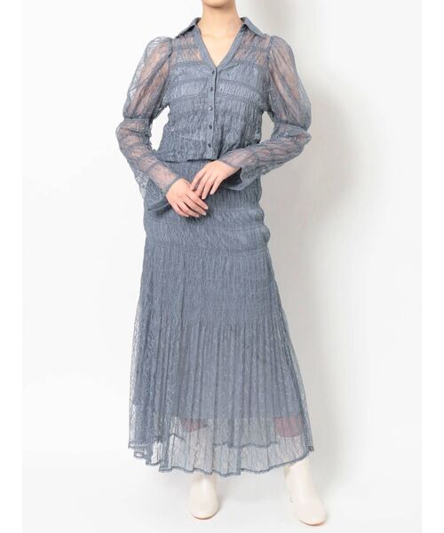 MERCURYDUO（マーキュリーデュオ）の「レースシャーリングスキッパーブラウス（シャツ/ブラウス・レディース・アイボリー/ブルー/イエロー・FREE）」の17枚目の写真