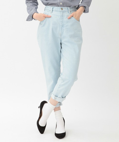Another Edition（アナザーエディション）の「ハイウエストデニムパンツ/AEBC HI/W DNM◆（デニムパンツ・レディース・オフホワイト/ネイビー/ライトブルー・SMALL/MEDIUM）」の4枚目の写真