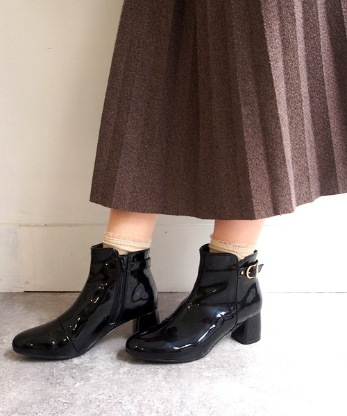 byあしながおじさん（バイアシナガオジサン）の「レインショートブーツ　-8890791（レインシューズ・レディース・ブラック/ネイビー/アイボリー/ベージュ/ピンク・22.5cm/23.0cm/24.0cm/24.5cm/23.5cm）」の6枚目の写真