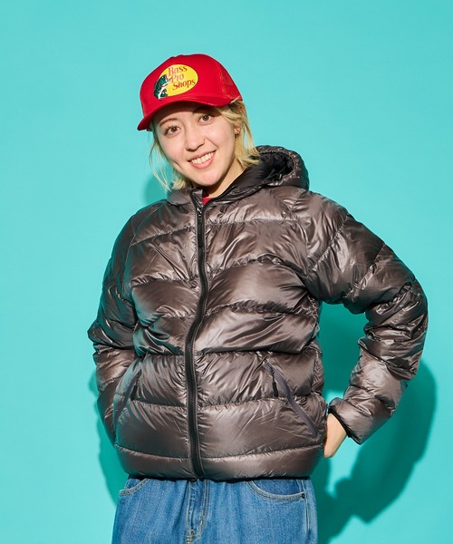 NANGA × Trail Bum / ダウンジャケット/S/ナイロン/GRY TRAIL BUM】 X 【NANGA】NOT BAD DOWN HOODIE/ ノットバッドダウンフー