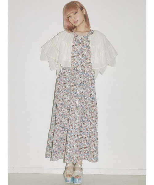 merry jenny（メリージェニー）の「リネンティアードカーディガン（カーディガン/ボレロ・レディース・オフホワイト/ブラック・FREE）」の9枚目の写真