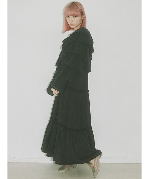 merry jenny（メリージェニー）の「リネンティアードカーディガン（カーディガン/ボレロ・レディース・オフホワイト/ブラック・FREE）」の14枚目の写真