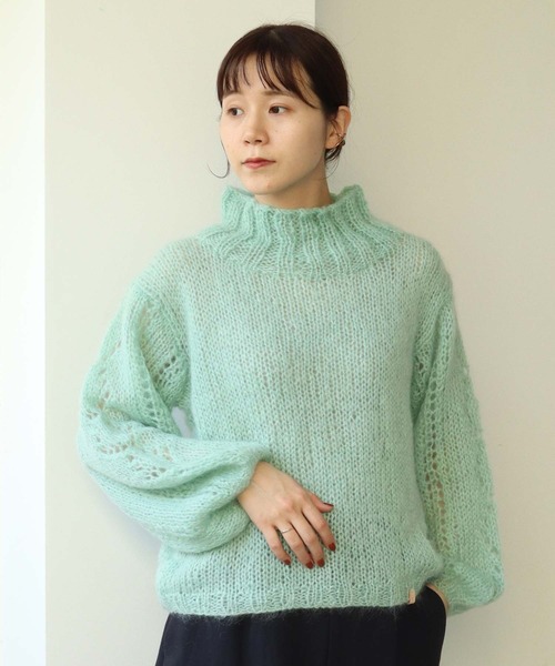 note et silence (ノートエシロンス)の「■VEST MANON(ニット/セーター・レディース・ベージュ/ミント・FREE)」の2枚目の写真