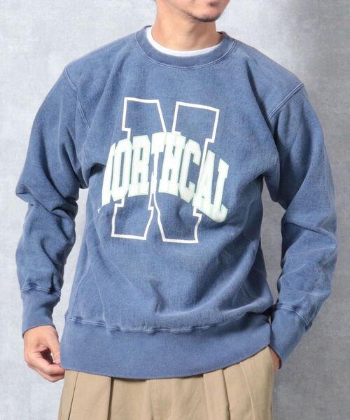 BARNS OUTFITTERS(バーンズアウトフィッターズ)の「【WEB限定】【BARNS OUTFITTERS】90’s CREW SWEAT PRINT(スウェット・メンズ・ベージュ/レッド/インディゴブルー・MEDIUM/LARGE)」の10枚目の写真