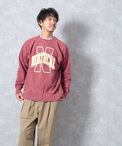 BARNS OUTFITTERS(バーンズアウトフィッターズ)の「【WEB限定】【BARNS OUTFITTERS】90’s CREW SWEAT PRINT(スウェット・メンズ・ベージュ/レッド/インディゴブルー・MEDIUM/LARGE)」の11枚目の写真